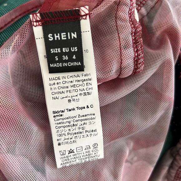 Women Sleeveless Babydoll Halter Top Pink Fairy Grunge Hippie Mesh Size Small - Picture 3 of 4